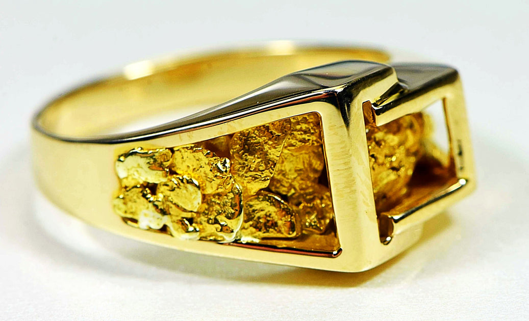 Gold Nugget Men's Ring 