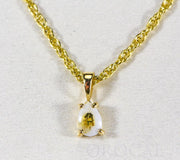 Gold Quartz Pendant  "Orocal" P7*5QX Genuine Hand Crafted Jewelry - 14K Gold Yellow Gold Casting