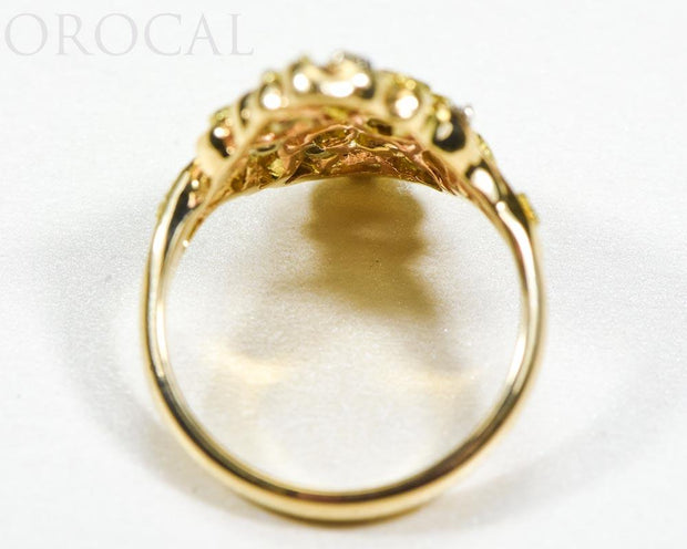 Gold Nugget Ladies Ring "Orocal" RL239D14 Genuine Hand Crafted Jewelry - 14K Casting
