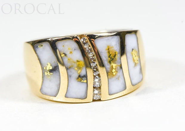 Gold Quartz Ladies Ring "Orocal" RLDL58D15Q Genuine Hand Crafted Jewelry - 14K Gold Casting