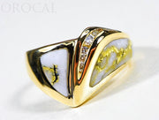 Gold Quartz Ladies Ring "Orocal" RL536D10Q Genuine Hand Crafted Jewelry - 14K Gold Casting