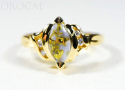 Gold Quartz Ladies Ring "Orocal" RL735D8Q Genuine Hand Crafted Jewelry - 14K Gold Casting
