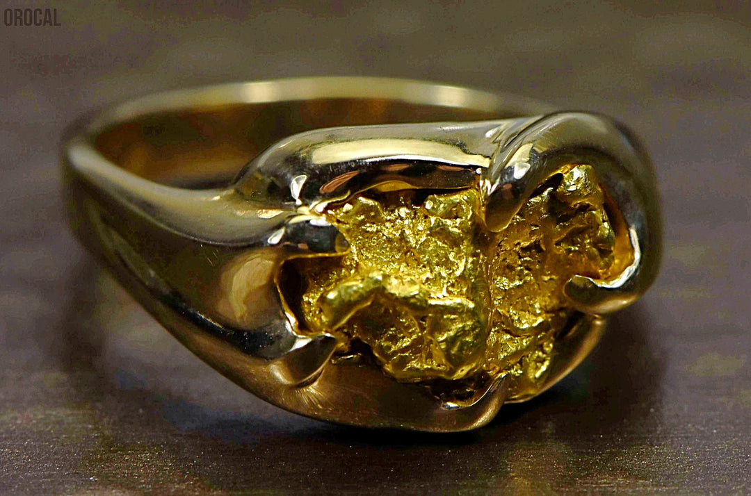 Gold Nugget Men's Ring 