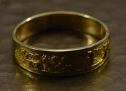 Gold Nugget Mens Ring Orocal Rm7Mmt Genuine Hand Crafted Jewelry - 14K Casting