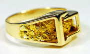 Gold Nugget Mens Ring Orocal Rm164 Genuine Hand Crafted Jewelry - 14K Casting