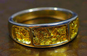 Gold Nugget Mens Ring Orocal Rm732Nss Genuine Hand Crafted Jewelry -