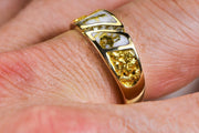 Gold Quartz Ring "Orocal" RM731SD10NQ Genuine Hand Crafted Jewelry - 14K Gold Casting