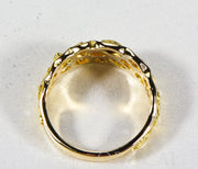 Gold Nugget Men's Ring "Orocal" RM210 Genuine Hand Crafted Jewelry - 14K Casting