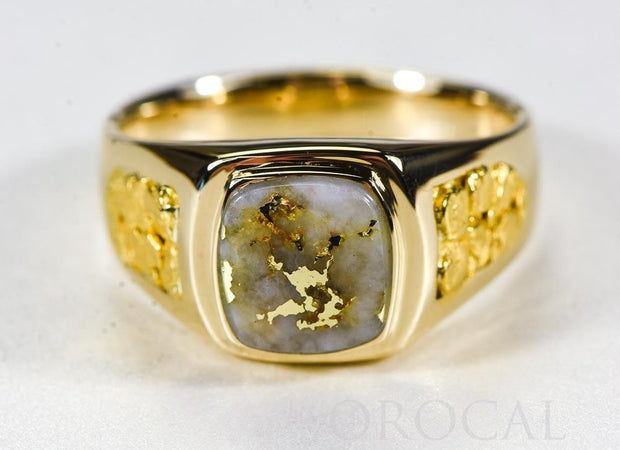 Gold Quartz Ring "Orocal" RM674Q Genuine Hand Crafted Jewelry - 14K Gold Casting