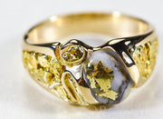 Gold Quartz Ring "Orocal" RM486Q Genuine Hand Crafted Jewelry - 14K Gold Casting