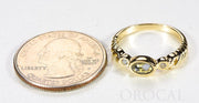 Gold Quartz Ladies Ring "Orocal" RL691D5Q Genuine Hand Crafted Jewelry - 14K Gold Casting