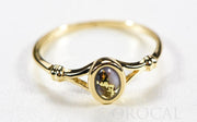 Gold Quartz Ladies Ring "Orocal" RL725Q Genuine Hand Crafted Jewelry - 14K Gold Casting