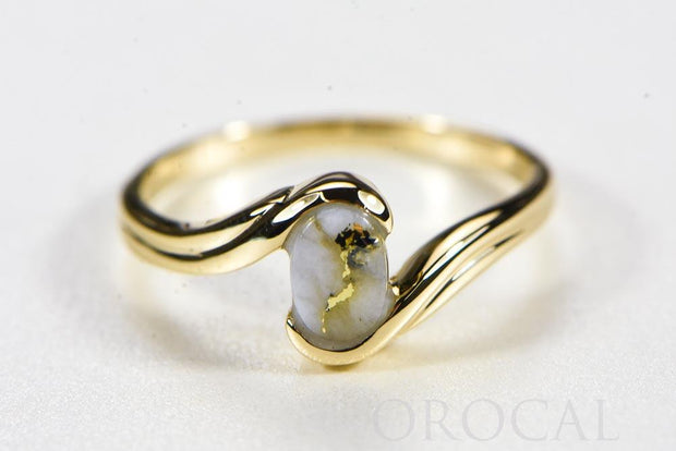 Gold Quartz Ladies Ring "Orocal" RLJ30Q Genuine Hand Crafted Jewelry - 14K Gold Casting