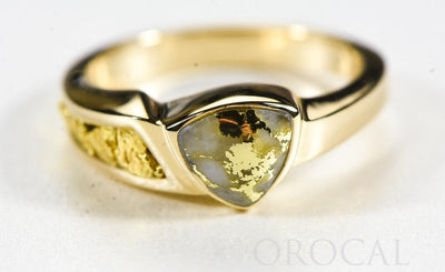 Gold Quartz Ladies Ring "Orocal" RLL1090NQ Genuine Hand Crafted Jewelry - 14K Gold Casting