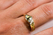 Gold Quartz Ladies Ring "Orocal" RLL1090NQ Genuine Hand Crafted Jewelry - 14K Gold Casting
