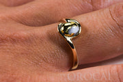 Gold Quartz Ladies Ring "Orocal" RL649Q Genuine Hand Crafted Jewelry - 14K Gold Casting