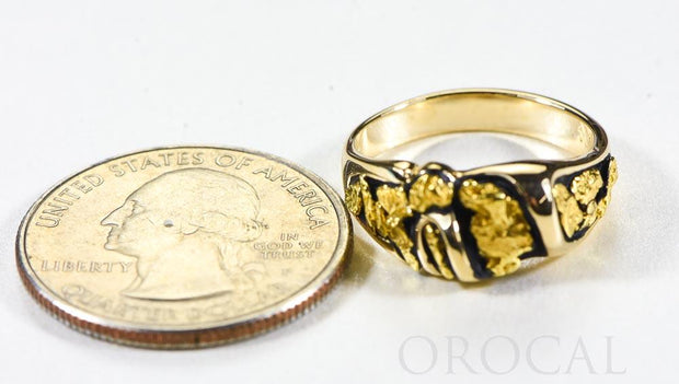 Gold Nugget Ladies Ring "Orocal" RL487 Genuine Hand Crafted Jewelry - 14K Casting