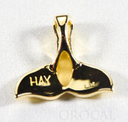 Gold Nugget Pendant Whales Tail "Orocal" PWT21X Genuine Hand Crafted Jewelry - 14K Gold Yellow Gold Casting