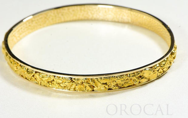 Gold Nugget Bracelet "Orocal" BB8MM Genuine Hand Crafted Jewelry - 14K Gold Casting
