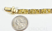 Gold Nugget Bracelet "Orocal" BFFB6L10 Genuine Hand Crafted Jewelry - 14K Gold Casting