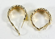 Gold Nugget Earrings "Orocal" EH184 Genuine Hand Crafted Jewelry - 14K Gold Casting
