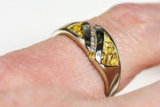 Gold Nugget Ladies Ring "Orocal" RL1068DNW Genuine Hand Crafted Jewelry - 14K Casting