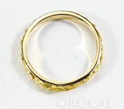 Gold Nugget Men's Ring "Orocal" RM4MM Genuine Hand Crafted Jewelry - 14K Casting