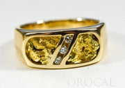 Gold Nugget Men's Ring "Orocal" RM816D10.5 Genuine Hand Crafted Jewelry - 14K Casting