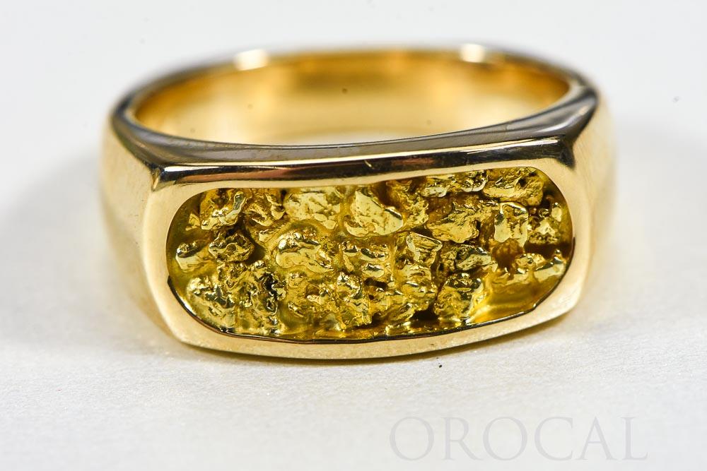 Men's 14k Yellow Gold Nugget Ring - Textured Band, Solid Gold, Classic Masculine Style