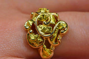 Gold Nugget Ladies Ring "Orocal" RL462 Genuine Hand Crafted Jewelry - 14K Casting