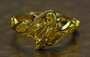 Gold Nugget Ladies Ring "Orocal" RL180 Genuine Hand Crafted Jewelry - 14K Casting