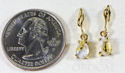 Gold Quartz Earrings "Orocal" EN570SQ Genuine Hand Crafted Jewelry - 14K Gold Yellow Gold Casting