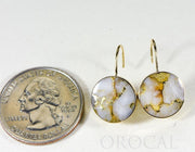 Gold Quartz Earrings "Orocal" ELBBZ12MMQ Genuine Hand Crafted Jewelry - 14K Gold Casting