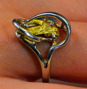 Gold Nugget Ladies Ring "Orocal" RL784NSS Genuine Hand Crafted Jewelry