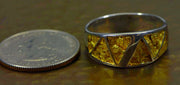 Gold Nugget Men's Ring "Orocal" RM883NSS Genuine Hand Crafted Jewelry