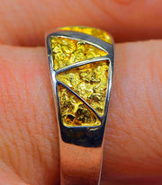 Gold Nugget Men's Ring "Orocal" RM883NSS Genuine Hand Crafted Jewelry