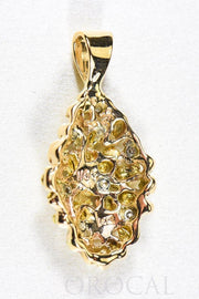 Gold Nugget Pendant "Orocal" PN239D14X Genuine Hand Crafted Jewelry - 14K Gold Yellow Gold Casting
