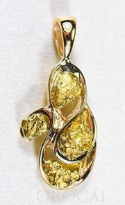 Gold Nugget Pendant "Orocal" PN283X Genuine Hand Crafted Jewelry - 14K Gold Yellow Gold Casting