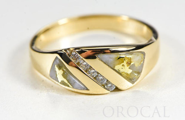 Gold Quartz Ladies Ring "Orocal" RL1068DQ Genuine Hand Crafted Jewelry - 14K Gold Casting