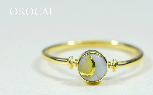 Gold Quartz Ring "Orocal" RL680Q Genuine Hand Crafted Jewelry - 14K Gold Casting