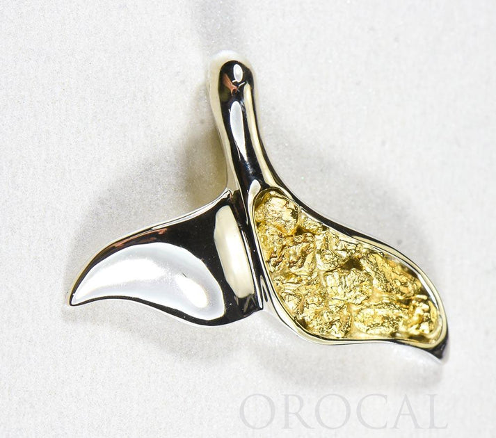 Gold Nugget Pendant Whales Tail 
