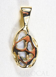 Gold Quartz Pendant  "Orocal" PRL1031Q Genuine Hand Crafted Jewelry - 14K Gold Yellow Gold Casting