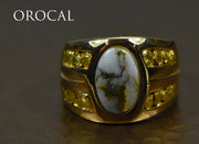 Gold Quartz Ring "Orocal" RMDL77Q Genuine Hand Crafted Jewelry - 14K Gold Casting