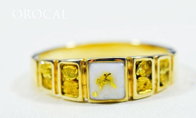 Gold Quartz Ring "Orocal" RM1045NQ Genuine Hand Crafted Jewelry - 14K Gold Casting