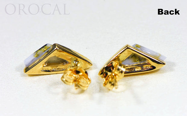Gold Quartz Earrings "Orocal" EDL25SQ Genuine Hand Crafted Jewelry - 14K Gold Casting