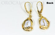 Gold Quartz Earrings "Orocal" EN1105Q/LB Genuine Hand Crafted Jewelry - 14K Gold Casting