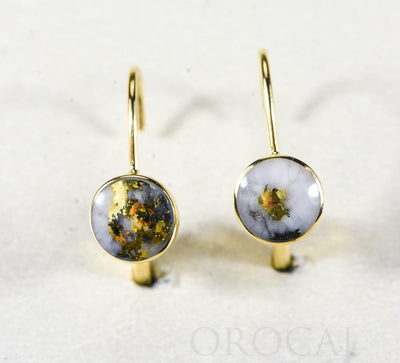 Gold Quartz Earrings "Orocal" ELBBZ6MMQ Genuine Hand Crafted Jewelry - 14K Gold Casting