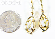 Gold Quartz Earrings "Orocal" EN774Q/LB Genuine Hand Crafted Jewelry - 14K Gold Casting