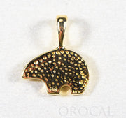 Gold Nugget Pendant Bear "Orocal" PBR1SOLX Genuine Hand Crafted Jewelry - 14K Gold Yellow Gold Casting