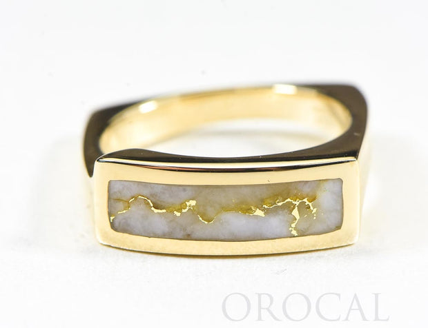 Gold Quartz Ring "Orocal" RL837Q Genuine Hand Crafted Jewelry - 14K Gold Casting